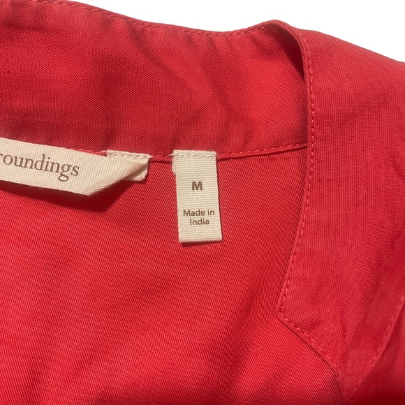 Soft Surroundings M Tunic Embroidered Design Tangerine 100% Lyocell - Picture 3 of 7